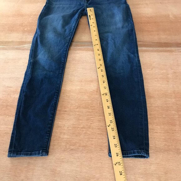 Hudson Midrise Ankle Natalie Super Skinny Jeans Women 26 Blue Dark Wash Stretch - Picture 7 of 12